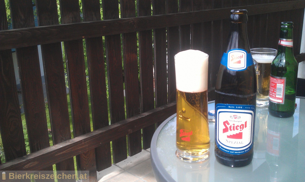 Foto eines Bieres der Marke Stiegl Spezial aus der Brauerei Stieglbrauerei