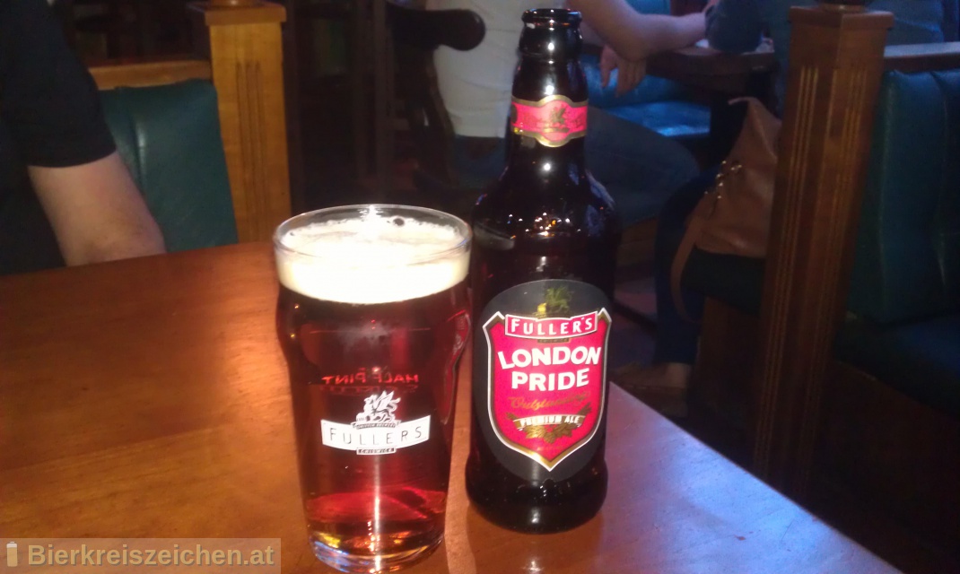Foto eines Bieres der Marke London Pride aus der Brauerei Fuller's Brewery