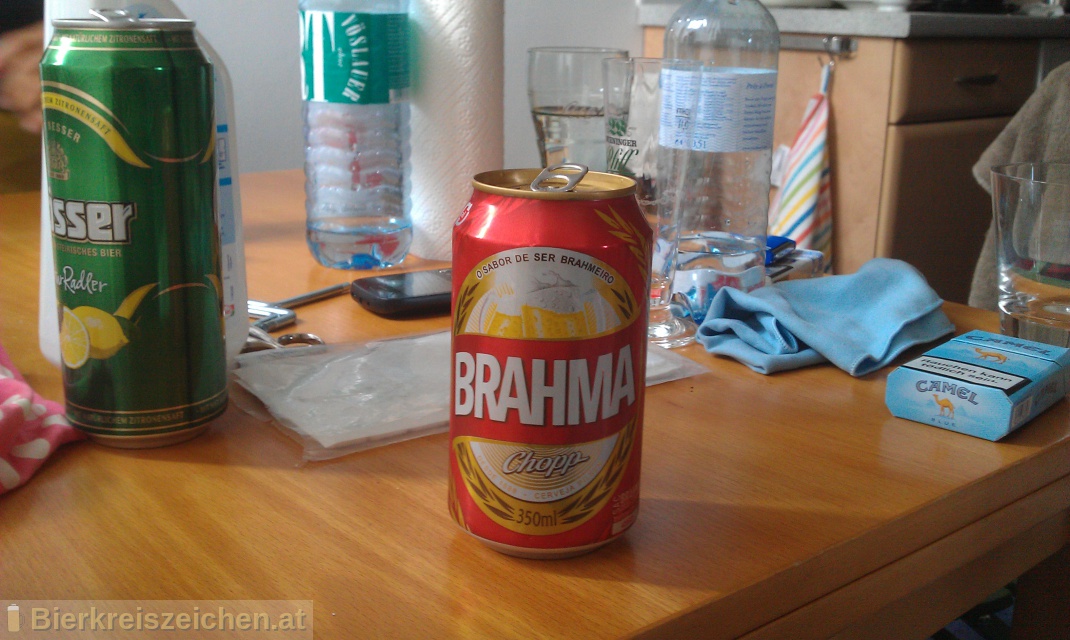 Foto eines Bieres der Marke Brahma Chopp aus der Brauerei Companhia Cervejaria Brahma