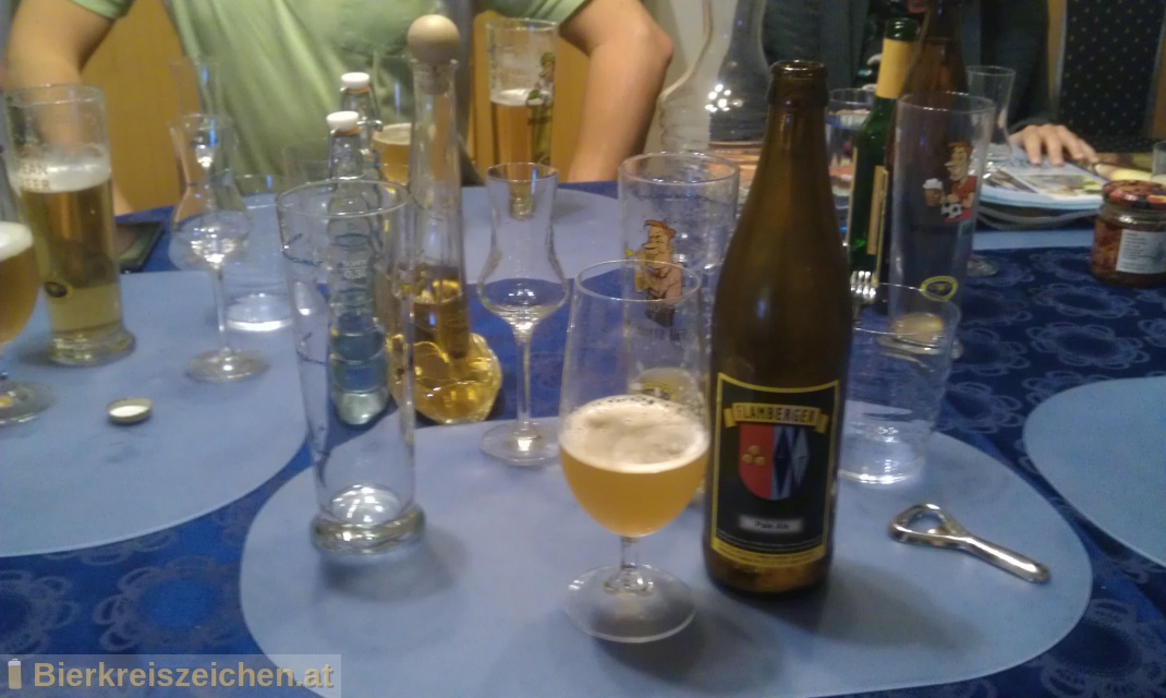 Foto eines Bieres der Marke Flamberger Pale Ale aus der Brauerei Brauerei Flamberger