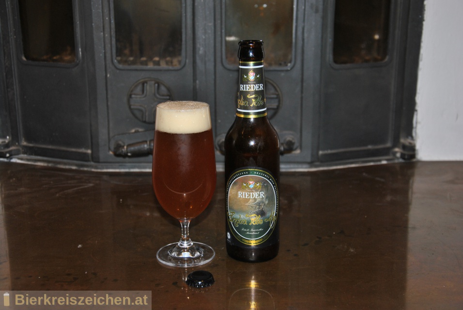 Foto eines Bieres der Marke Rieder India Pale Ale aus der Brauerei Brauerei Ried