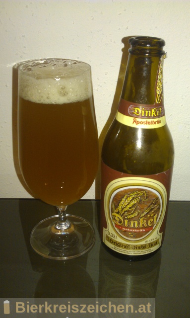 Foto eines Bieres der Marke Dinkel Bier aus der Brauerei Apostelbräu - Rudolf Hirz