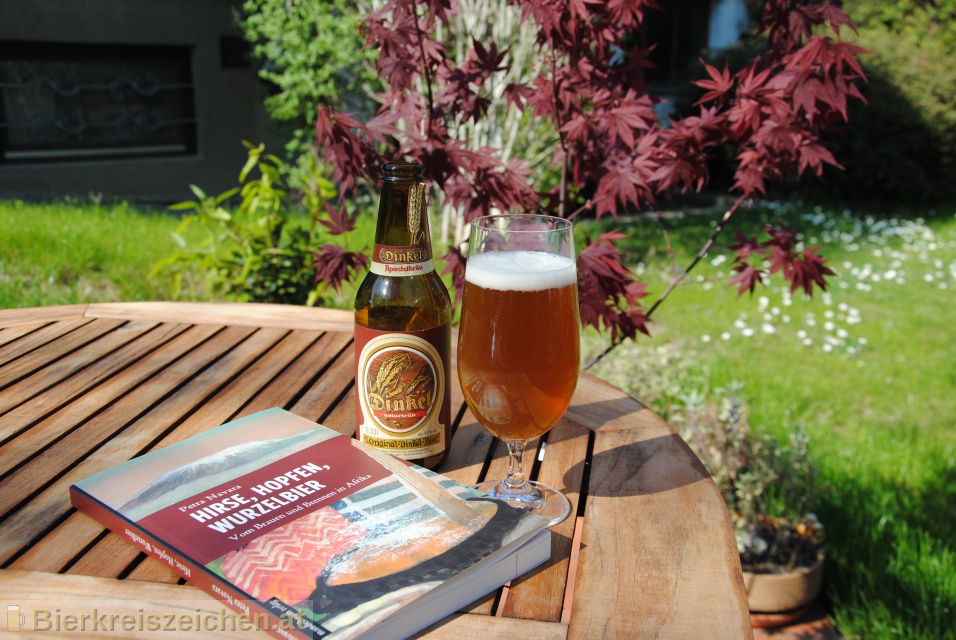 Foto eines Bieres der Marke Dinkel Bier aus der Brauerei Apostelbru - Rudolf Hirz