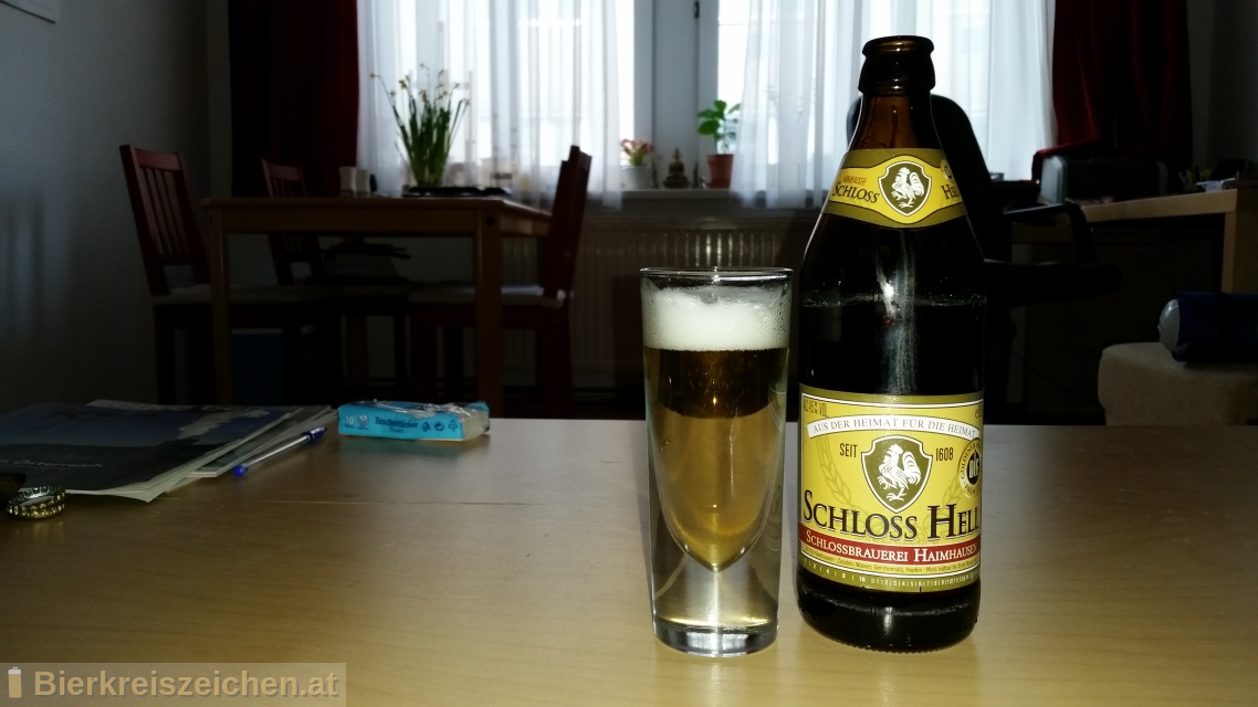 Foto eines Bieres der Marke Schloss-Hell aus der Brauerei Schlobrauerei Haimhausen