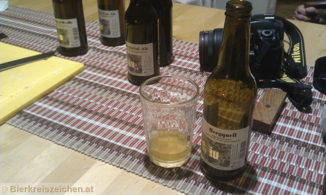 Foto eines Bieres der Marke Erzbru Bergquell aus der Brauerei Bruckners Erzbru