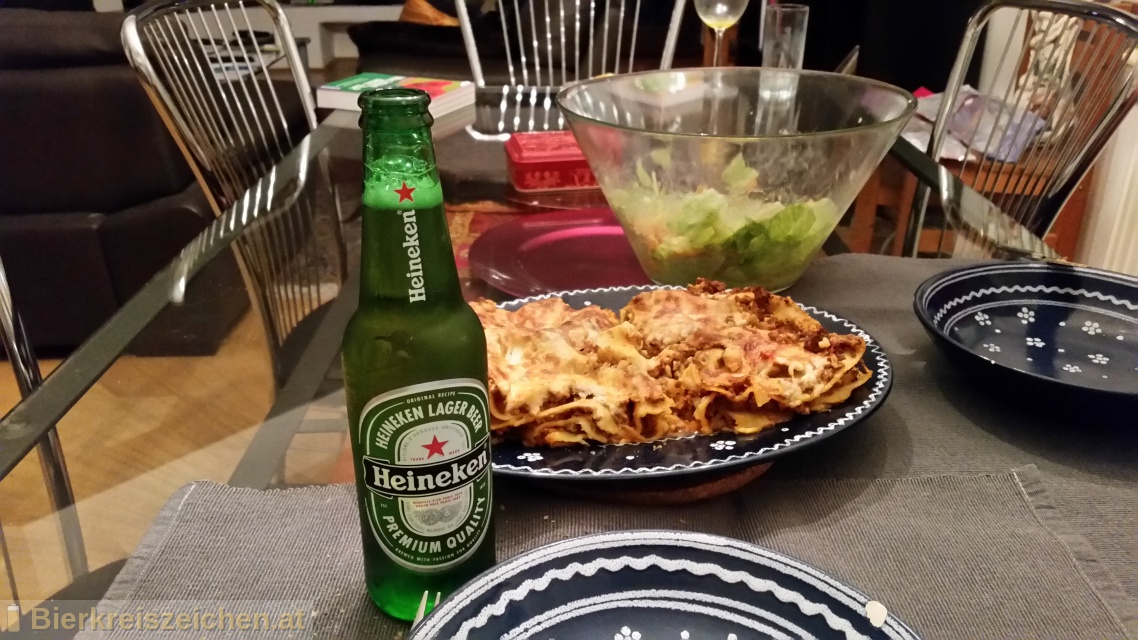 Foto eines Bieres der Marke Heineken Premium Lager aus der Brauerei Heineken