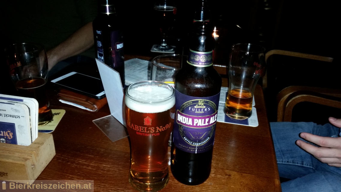 Foto eines Bieres der Marke India Pale Ale aus der Brauerei Fuller's Brewery