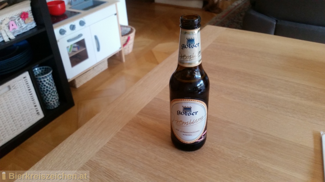 Foto eines Bieres der Marke Golser Premium aus der Brauerei Pannonia Brauerei Gols