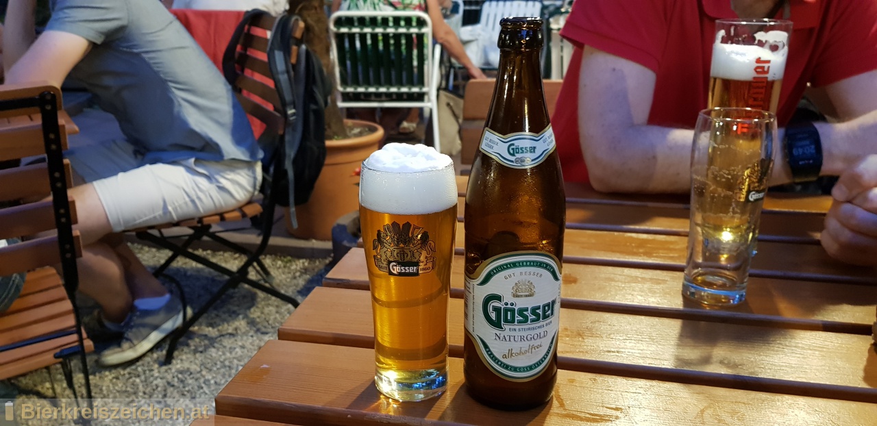 Foto eines Bieres der Marke Gsser NaturGold aus der Brauerei Brauerei Gss