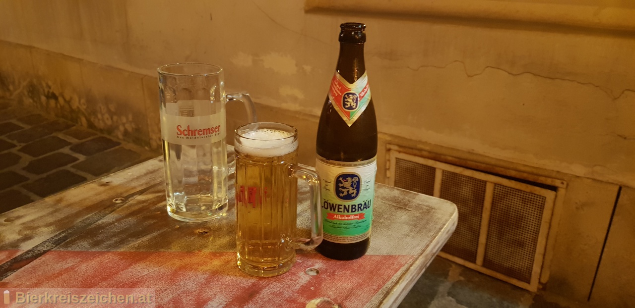Foto eines Bieres der Marke Lwenbru Alkoholfrei aus der Brauerei Lwenbru