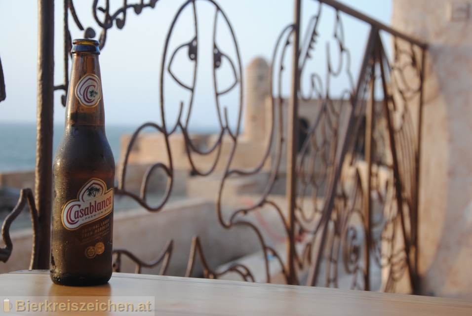 Foto eines Bieres der Marke Casablanca Premium Beer aus der Brauerei Socit des Brasseries du Maroc