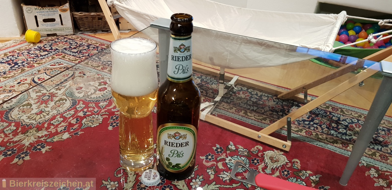 Foto eines Bieres der Marke Rieder Pils aus der Brauerei Brauerei Ried
