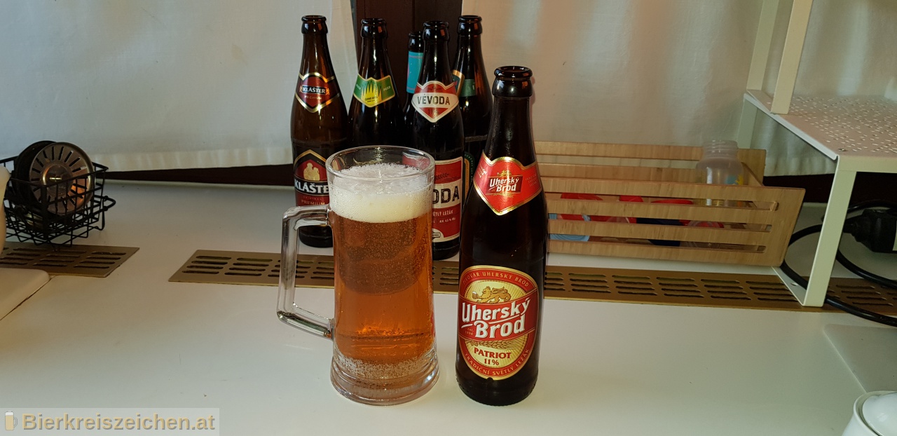 Foto eines Bieres der Marke Uhersk Brod Patriot aus der Brauerei Pivovar Uhersk Brod