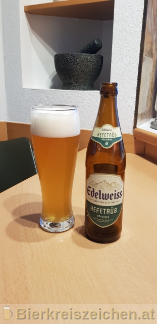 Foto eines Bieres der Marke Edelweiss Hefetrb aus der Brauerei Brau Union