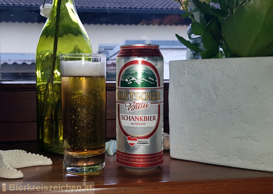 Foto eines Bieres der Marke Gletscher Bru Schankbier aus der Brauerei Lidl