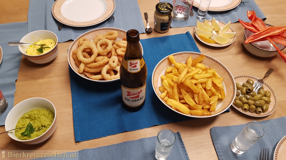 Foto eines Bieres der Marke Stiegl Goldbru aus der Brauerei Stieglbrauerei