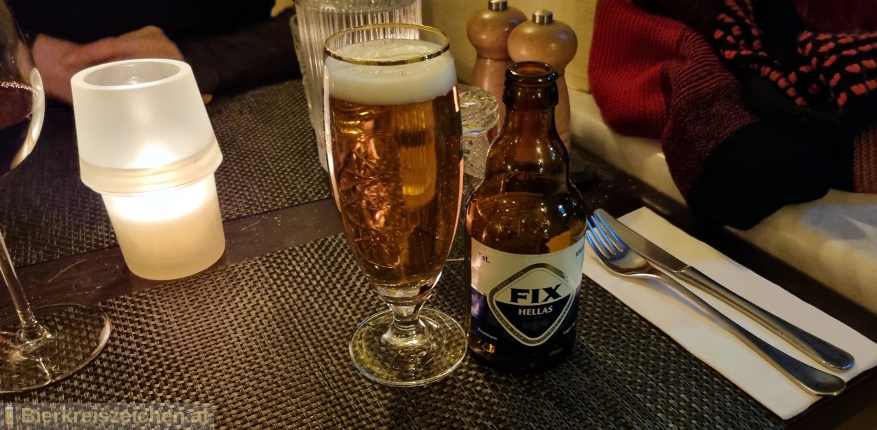 Foto eines Bieres der Marke FIX Hellas aus der Brauerei Olympic Brewery