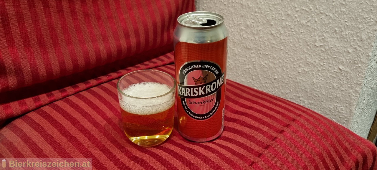 Foto eines Bieres der Marke Karlskrone Schankbier aus der Brauerei Hofer