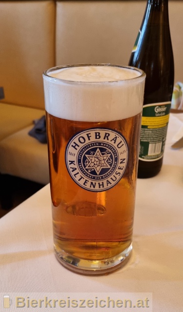 Foto eines Bieres der Marke Kaltenhauser Bernstein aus der Brauerei Hofbräu Kaltenhausen