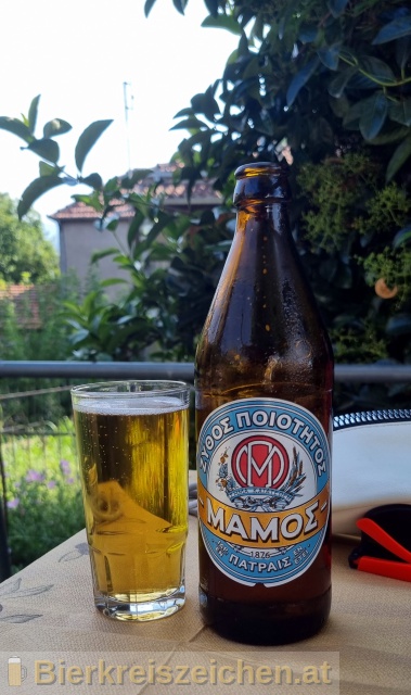 Foto eines Bieres der Marke Mamos aus der Brauerei Athenian Brewery