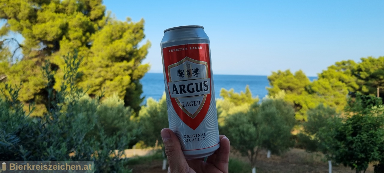 Foto eines Bieres der Marke Argus Premium Lager aus der Brauerei Lidl