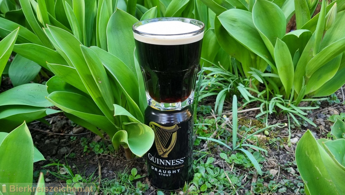 Foto eines Bieres der Marke Guinness Draught Stout aus der Brauerei Guinness