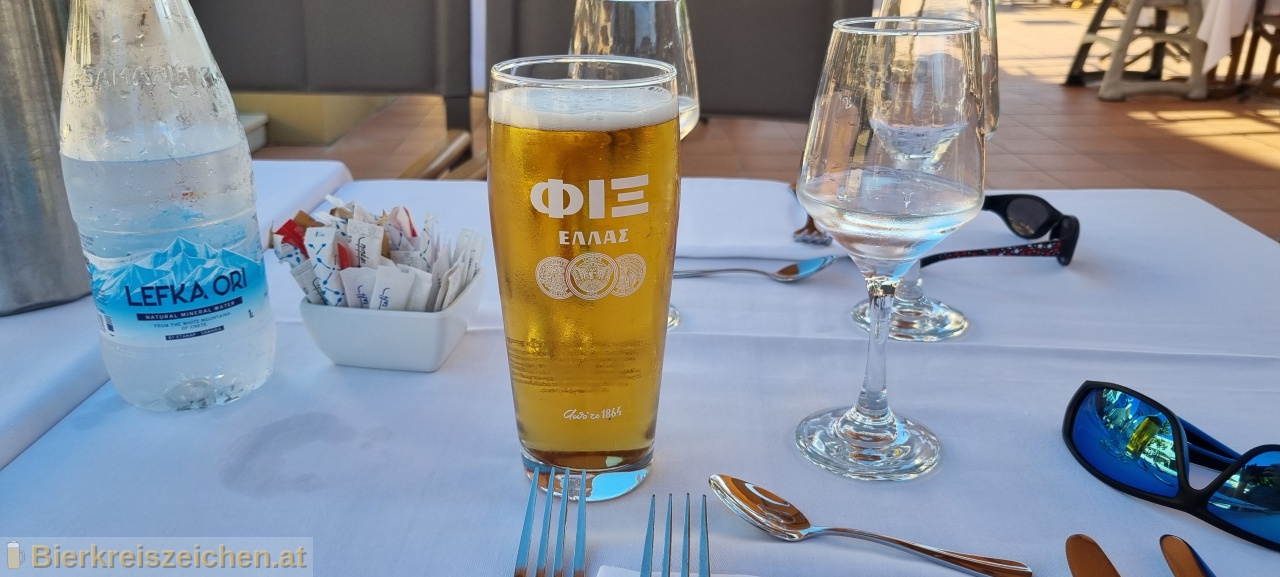 Foto eines Bieres der Marke FIX Hellas aus der Brauerei Olympic Brewery
