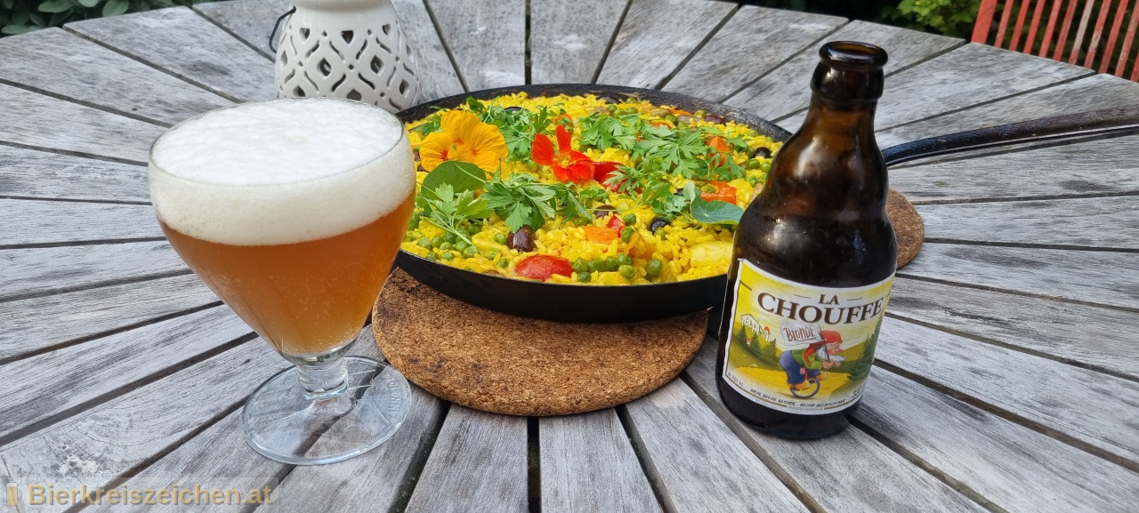 Foto eines Bieres der Marke La Chouffe aus der Brauerei Brasserie d'Achouffe