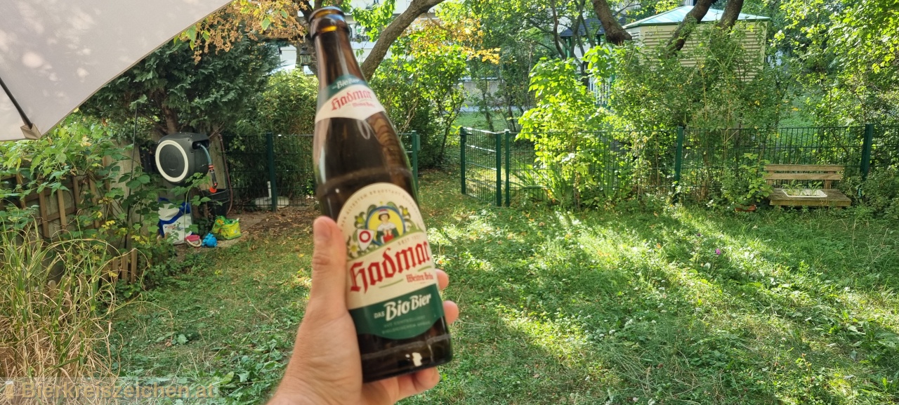 Foto eines Bieres der Marke Hadmar Bio aus der Brauerei Bierwerkstatt Weitra