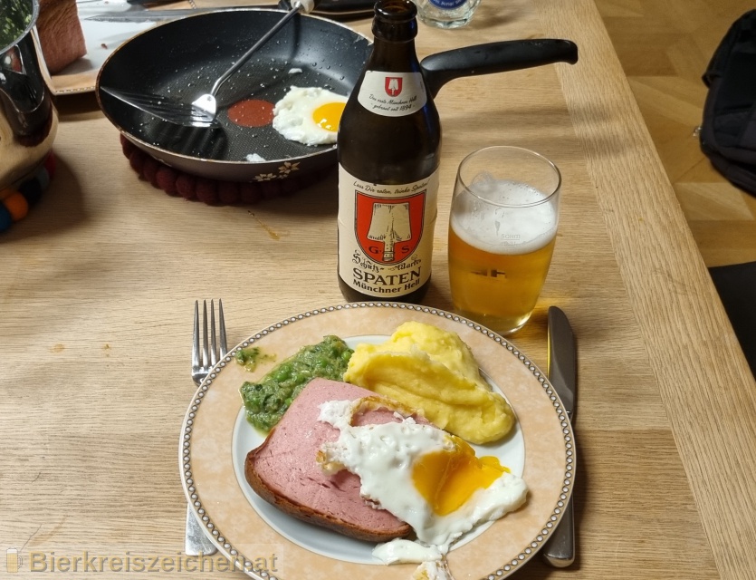 Foto eines Bieres der Marke Spaten Mnchner Hell aus der Brauerei Spaten-Franziskaner-Bru