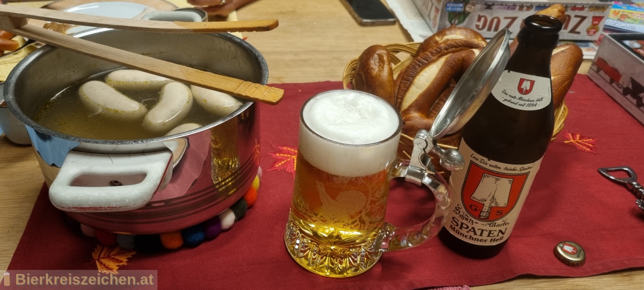 Foto eines Bieres der Marke Spaten Mnchner Hell aus der Brauerei Spaten-Franziskaner-Bru