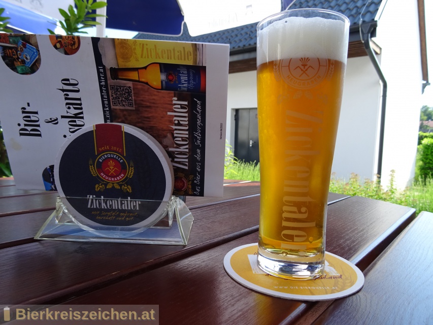 Foto eines Bieres der Marke Zickentaler Hausbier aus der Brauerei Zickentaler