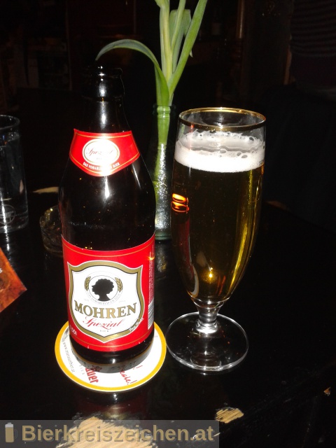 Foto eines Bieres der Marke Mohren Spezial aus der Brauerei Mohrenbrauerei