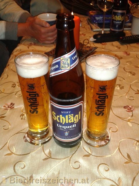 Foto eines Bieres der Marke Schlägl Urquell aus der Brauerei Stiftsbrauerei Schlägl