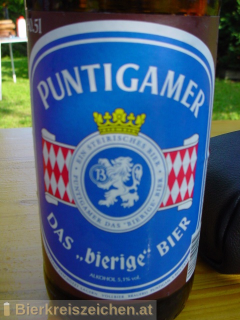 Foto eines Bieres der Marke Puntigamer - das bierige Bier aus der Brauerei Brauerei Puntigam