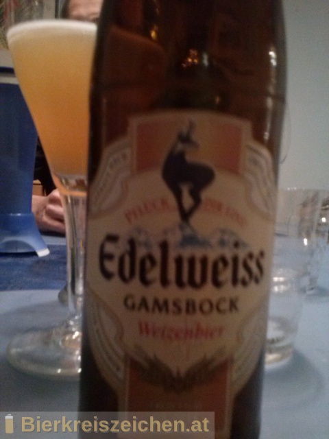 Foto eines Bieres der Marke Edelweiss Gamsbock aus der Brauerei Brau Union