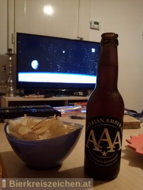 Foto eines Bieres der Marke AAA - Austrian Amber Ale aus der Brauerei Brauerei Gusswerk