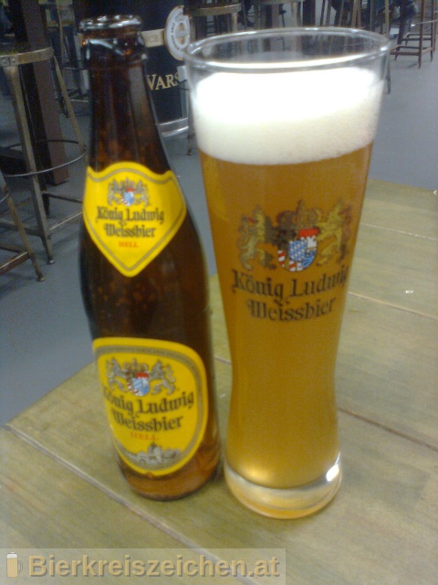 Foto eines Bieres der Marke Knig Ludwig Weissbier Hell aus der Brauerei Knig Ludwig Schlossbrauerei Kaltenberg