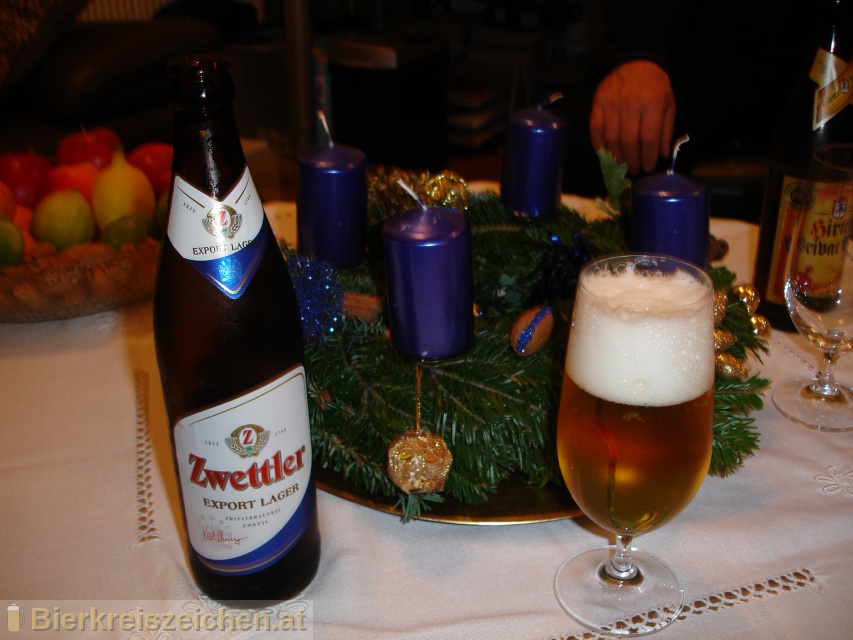 Foto eines Bieres der Marke Zwettler Export Lager aus der Brauerei Privatbrauerei Zwettl