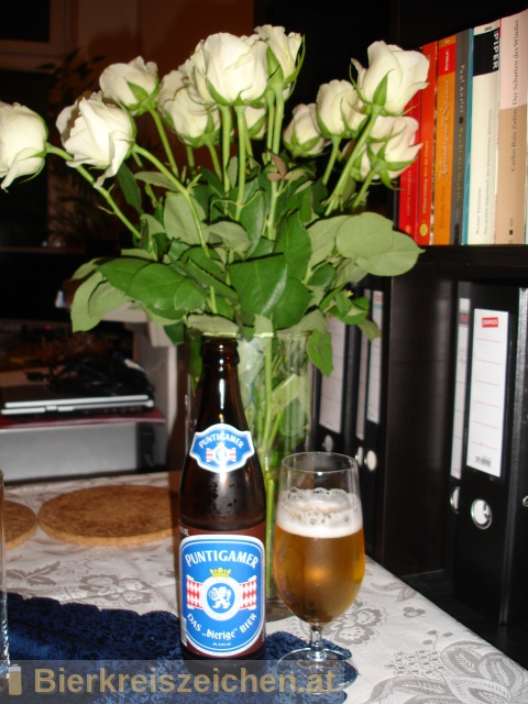 Foto eines Bieres der Marke Puntigamer - das bierige Bier aus der Brauerei Brauerei Puntigam