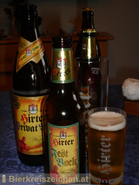 Foto eines Bieres der Marke Hirter Festbock aus der Brauerei Brauerei Hirt