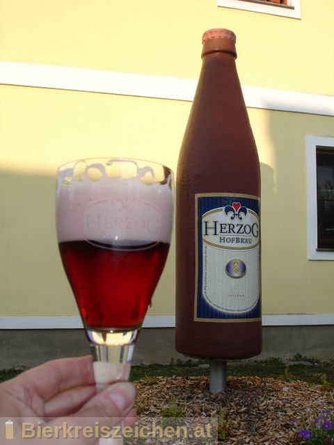 Foto eines Bieres der Marke Herzog Kirschenbier aus der Brauerei Herzog Hofbru