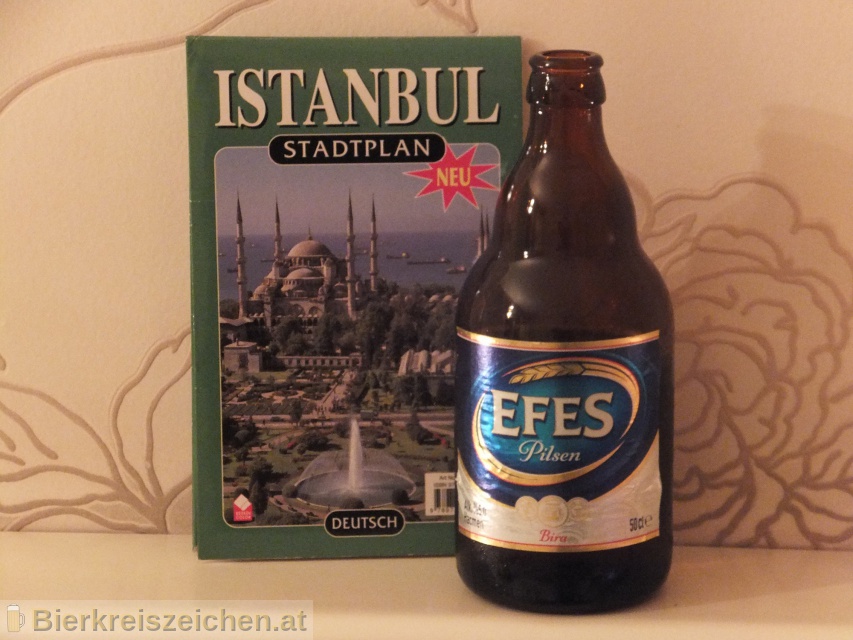 Foto eines Bieres der Marke Efes Pilsner aus der Brauerei Anadolu Efes