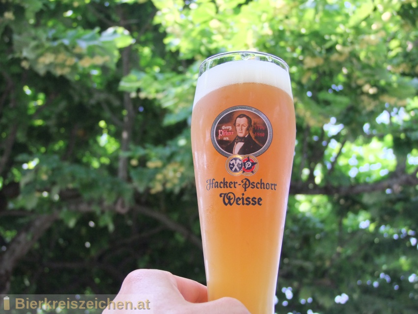 Foto eines Bieres der Marke Hacker Pschorr Hefe Weisse aus der Brauerei Hacker-Pschorr