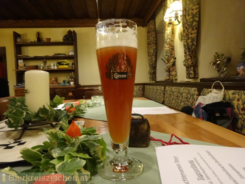 Foto eines Bieres der Marke Gösser Oktoberbräu aus der Brauerei Brauerei Göss