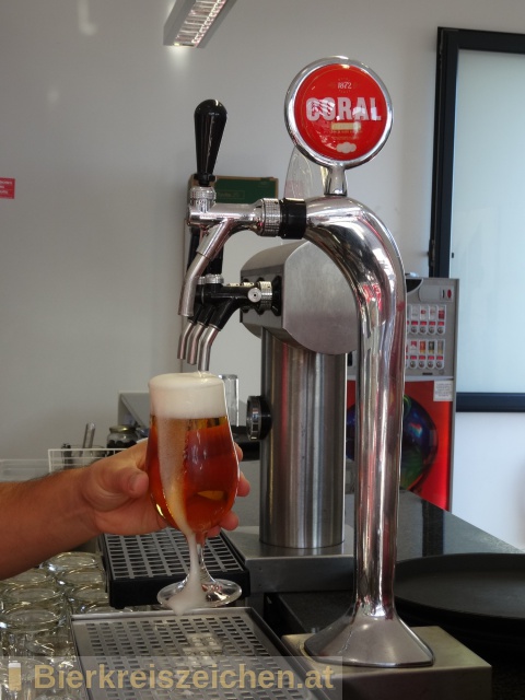 Foto eines Bieres der Marke Coral Branca aus der Brauerei Cerveja Coral