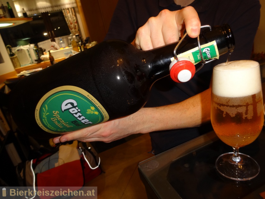 Foto eines Bieres der Marke Gösser Spezial aus der Brauerei Brauerei Göss