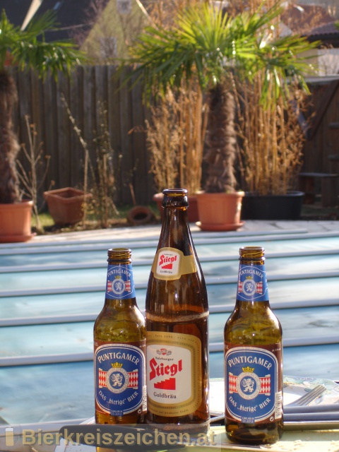 Foto eines Bieres der Marke Stiegl Goldbru aus der Brauerei Stieglbrauerei