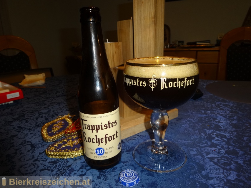 Foto eines Bieres der Marke Rochefort Trappistes 10 aus der Brauerei Trappistenbrauerei Rochefort