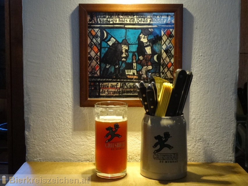 Foto eines Bieres der Marke Griesbru Drachenblut aus der Brauerei Griesbru zu Murnau